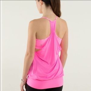 Lululemon No Limits Pink Stripe Tank Top